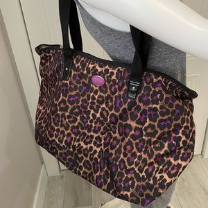 Coach zippered nylon tote